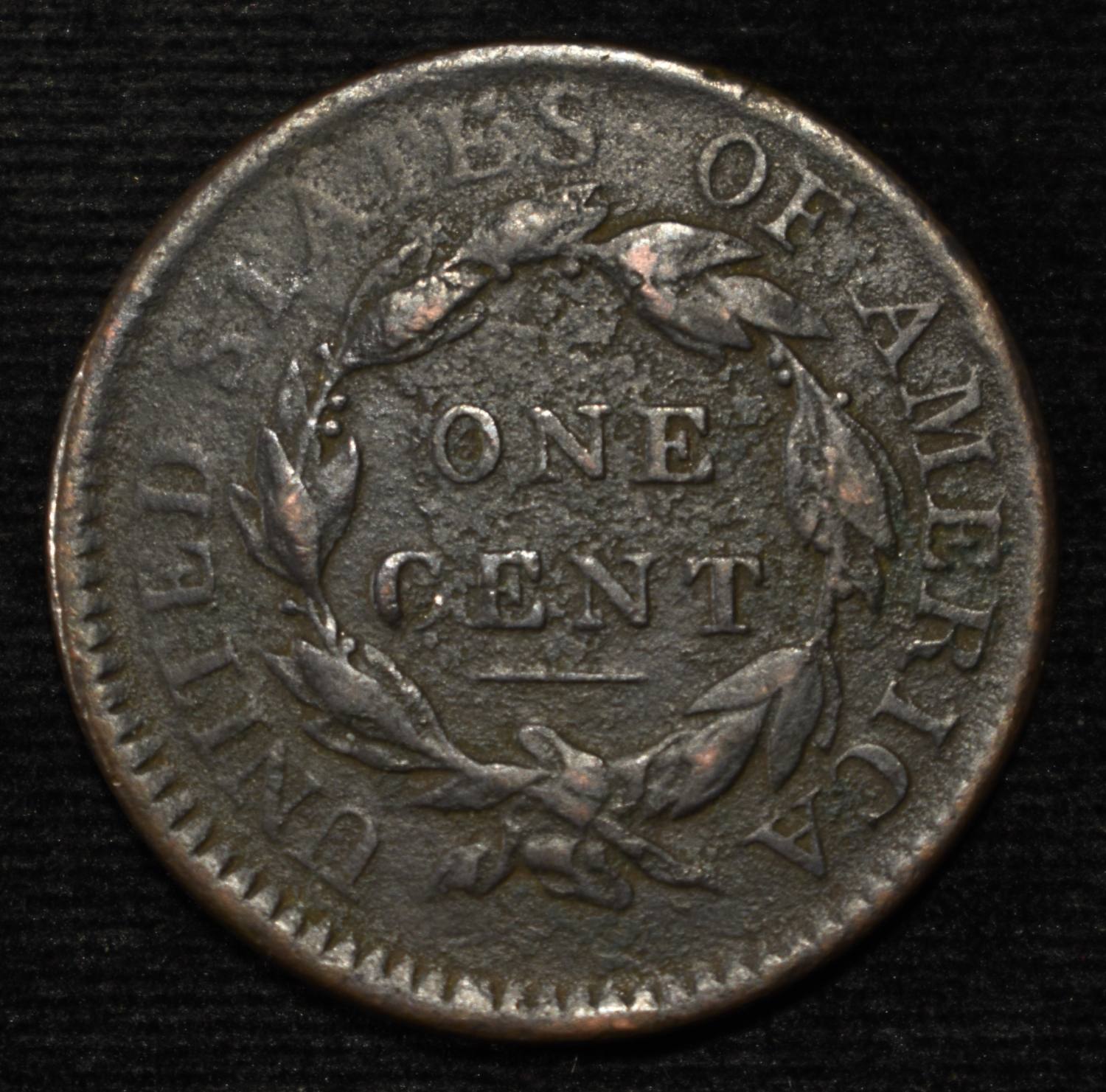 1817 CORONET HEAD LARGE CENT 15 STAR F/VF