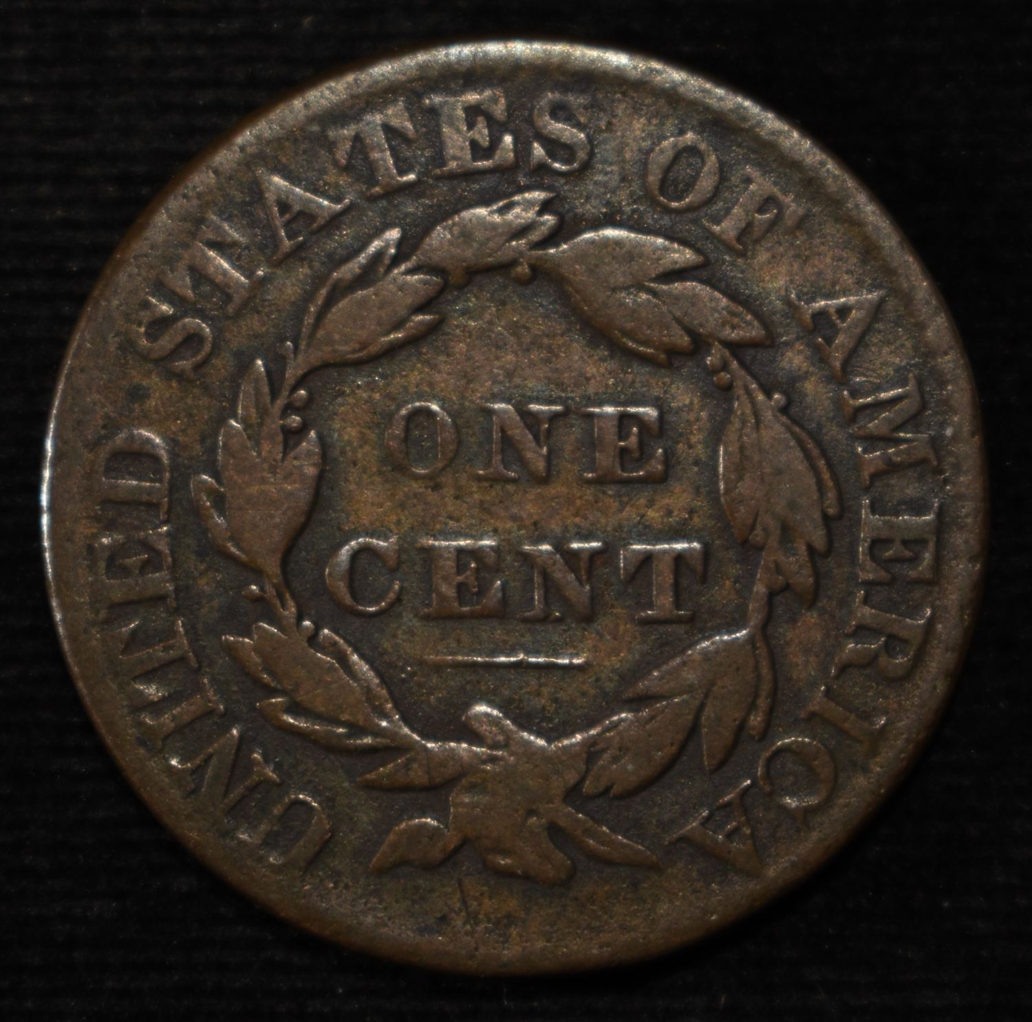 1830 CORONET HEAD LARGE CENT F/VF
