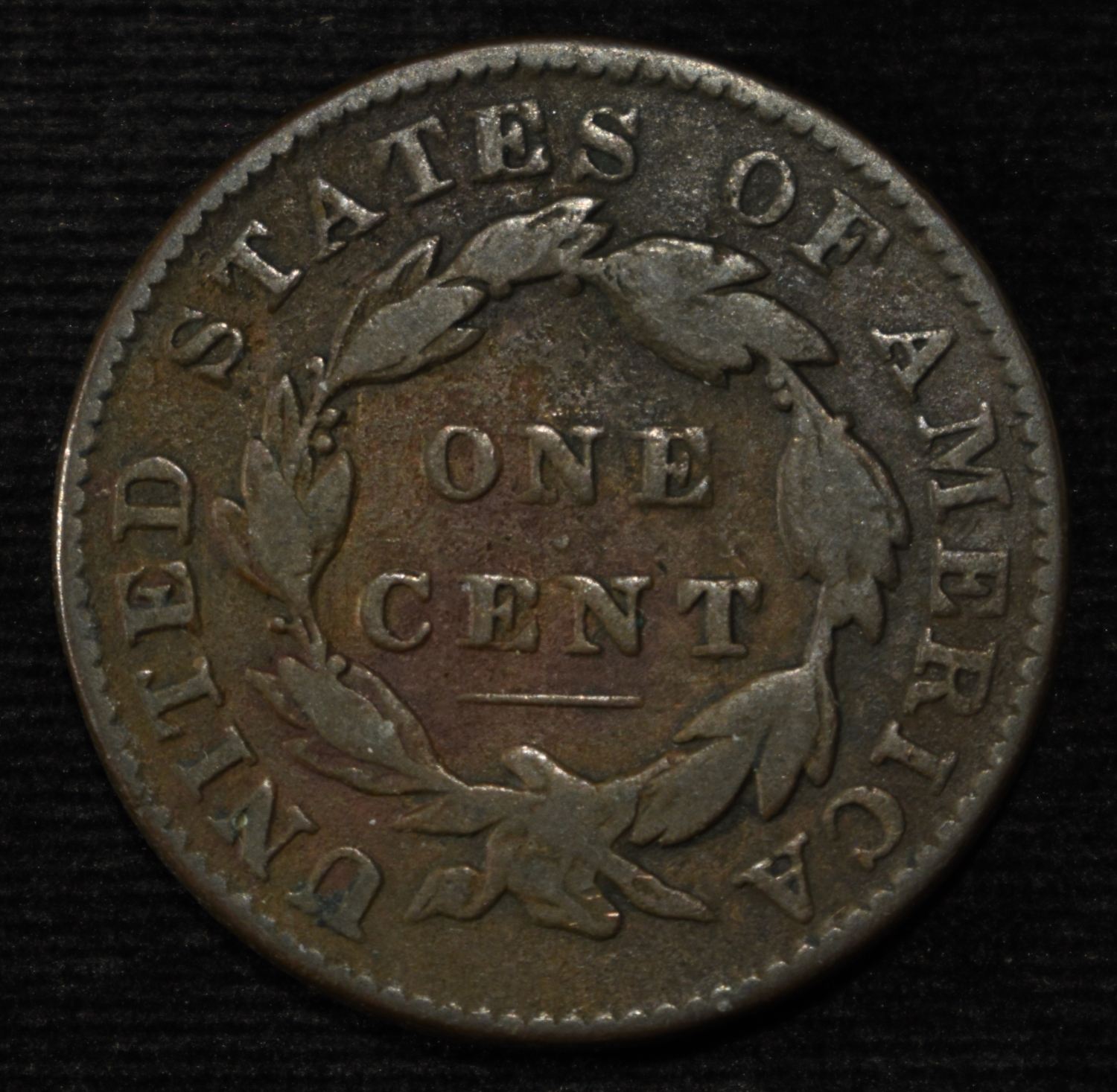 1833 CORONET HEAD LARGE CENT FINE