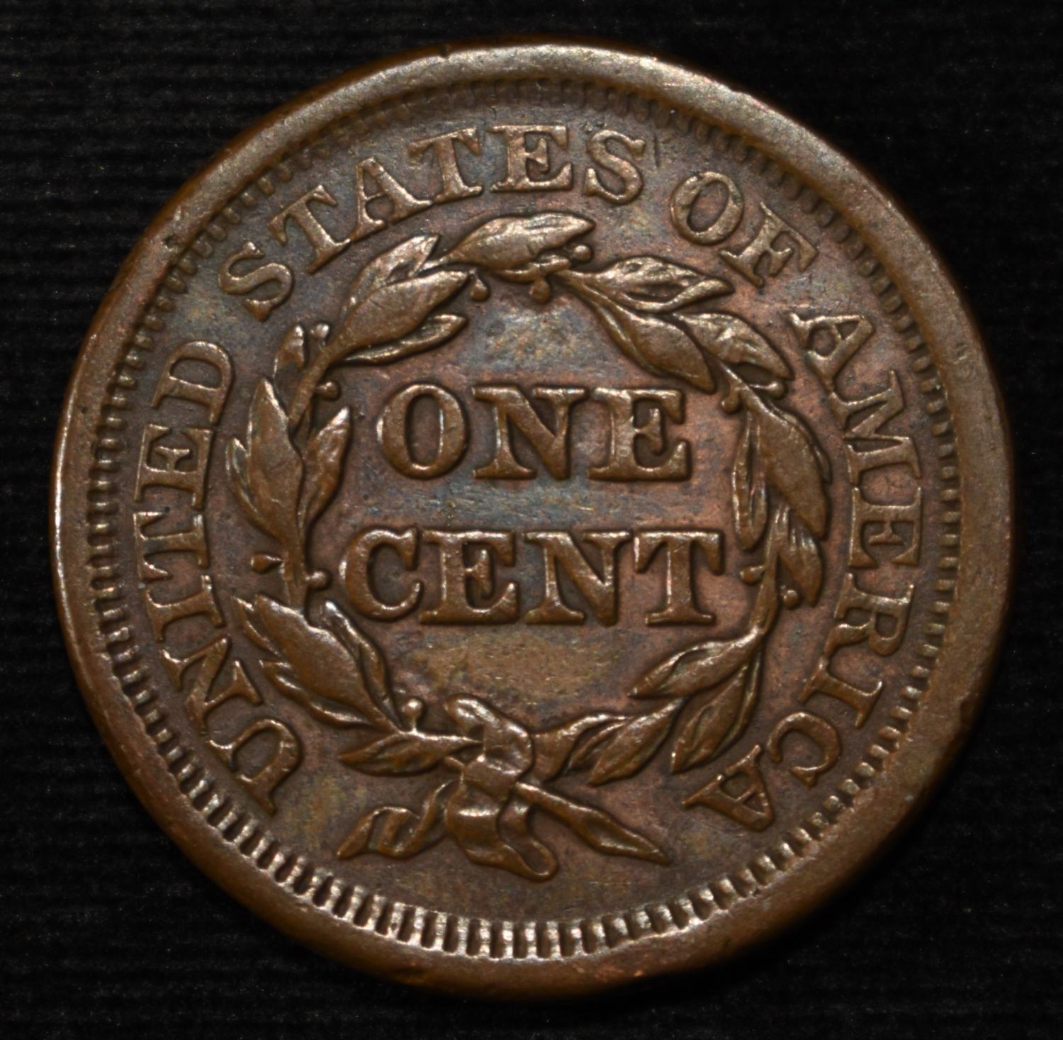 1851 BRAIDED HAIR LARGE CENT AU