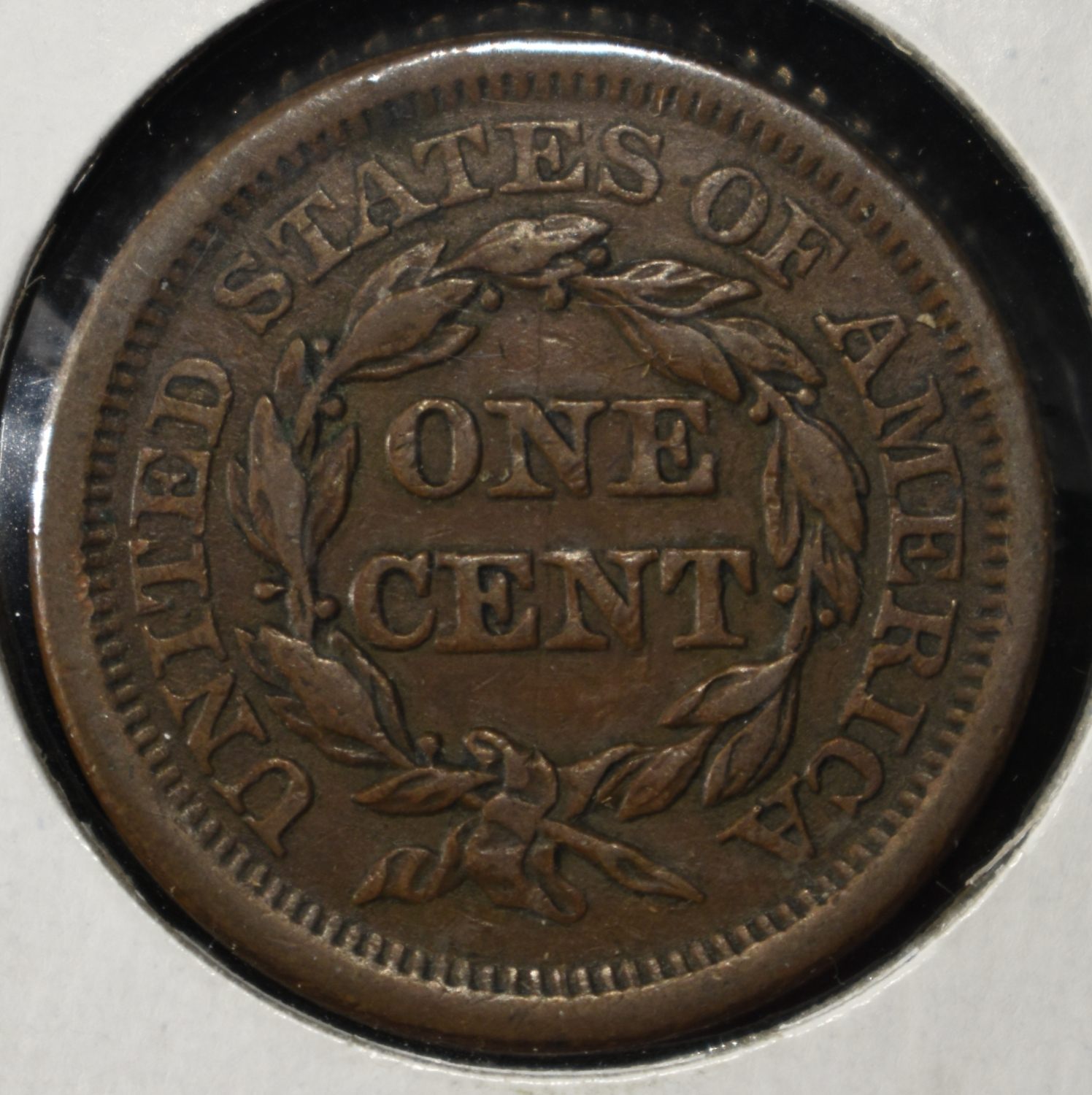 1854 BRAIDED LARGE HAIR CENT