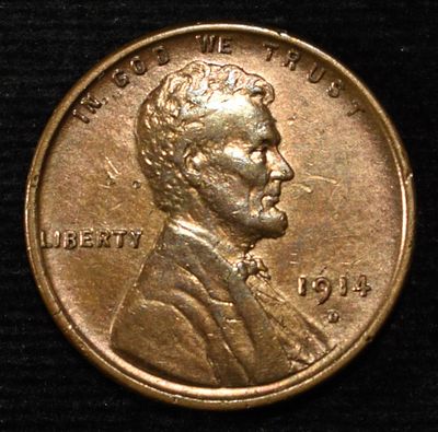 1914-D WHEAT CENT CH AU. TOP RATED AUCTION HOUSE ESTIMATE $2750 - $3100.