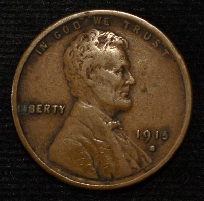 1915-S WHEAT CENT XF. CHECK OUT OUR UPCOMING AUCTIONS ESTIMATE $80 - $120.