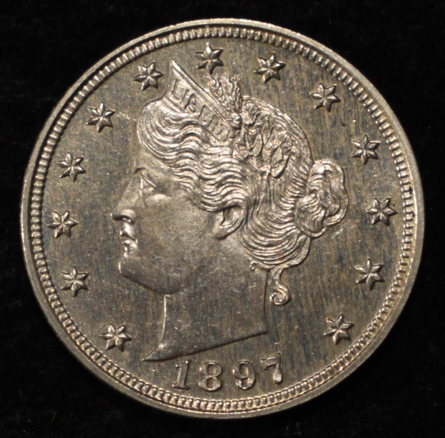 1897 LIBERTY 'V' NICKEL GEM PROOF
