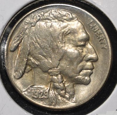 1929-S BUFFALO NICKEL CH BU. BID WITH SILVER CITY AUCTIONS ESTIMATE $150 - $200.