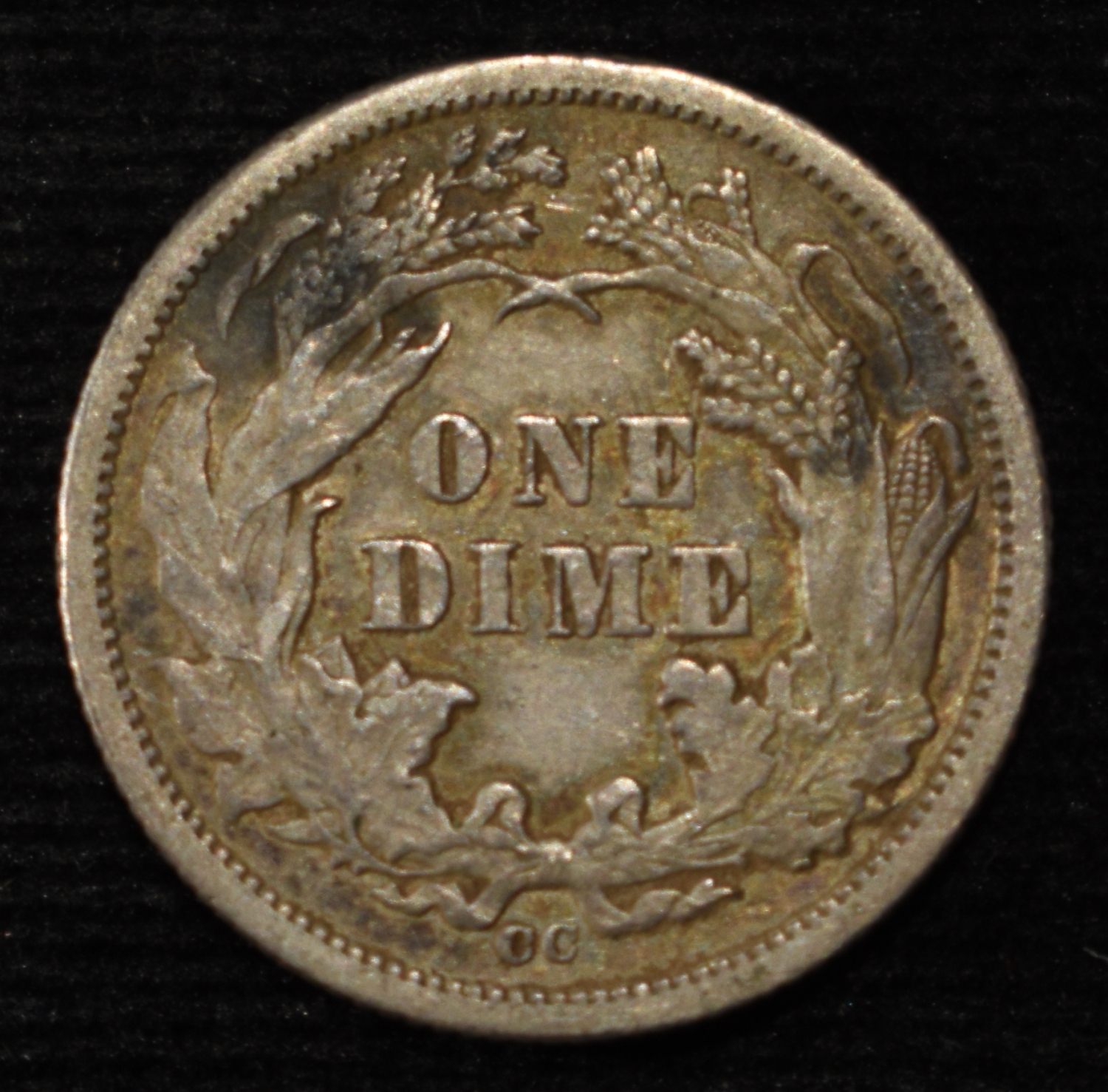 1877-CC LIBERTY SEATED DIME NICE ORIG AU
