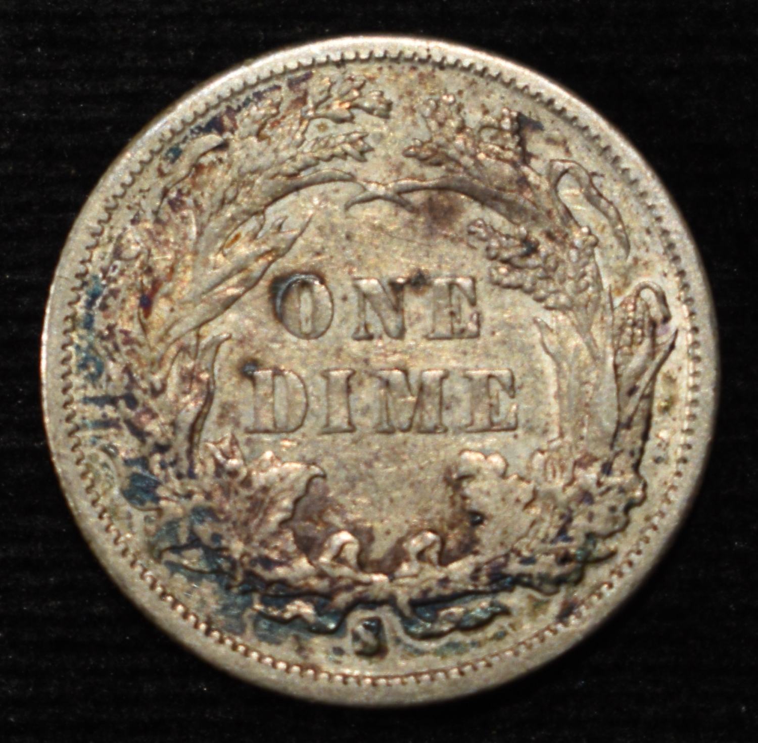 1887-S LIBERTY SEATED DIME NICE ORIG AU/UNC