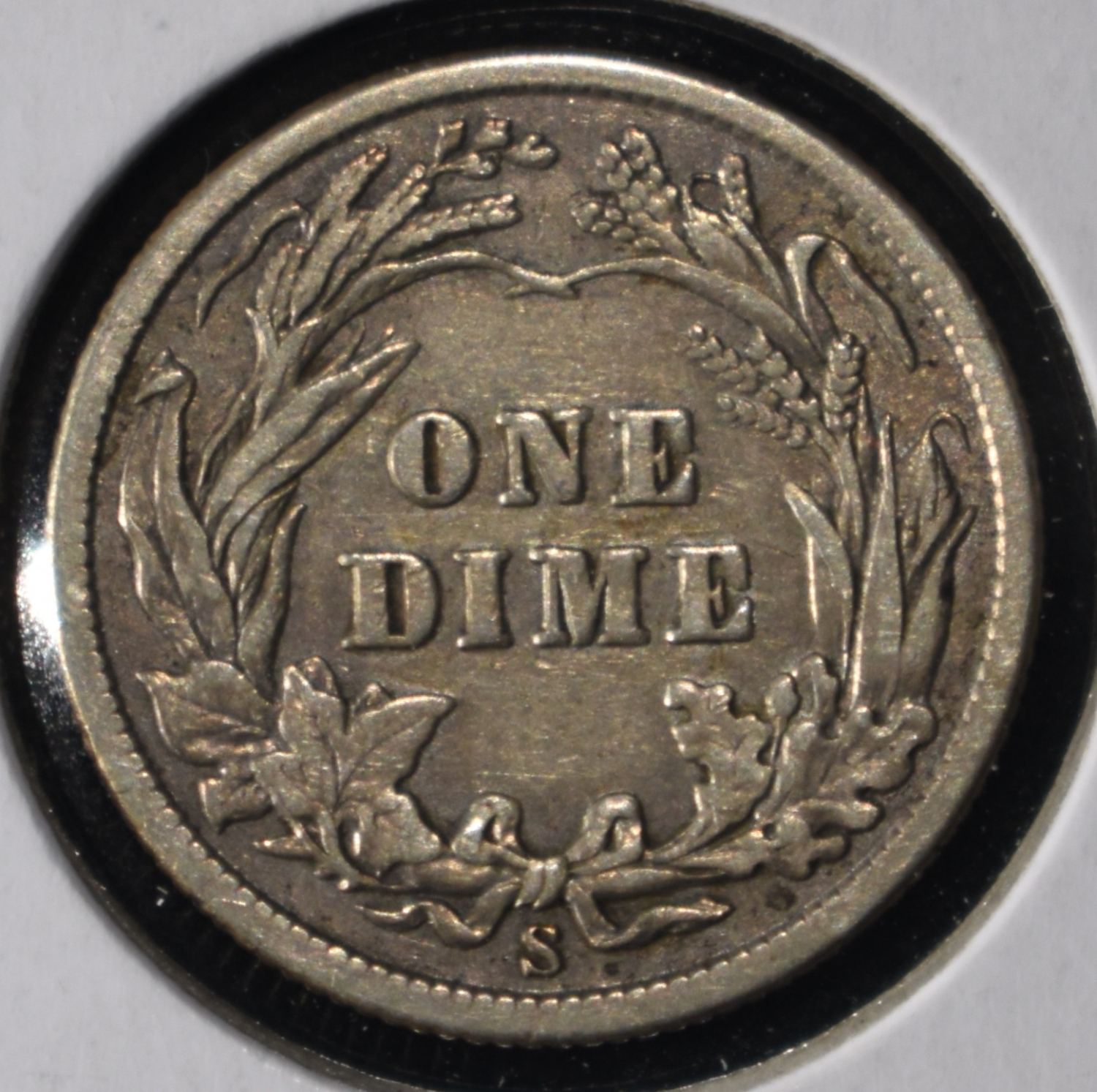 1911-S BARBER DIME CH XF