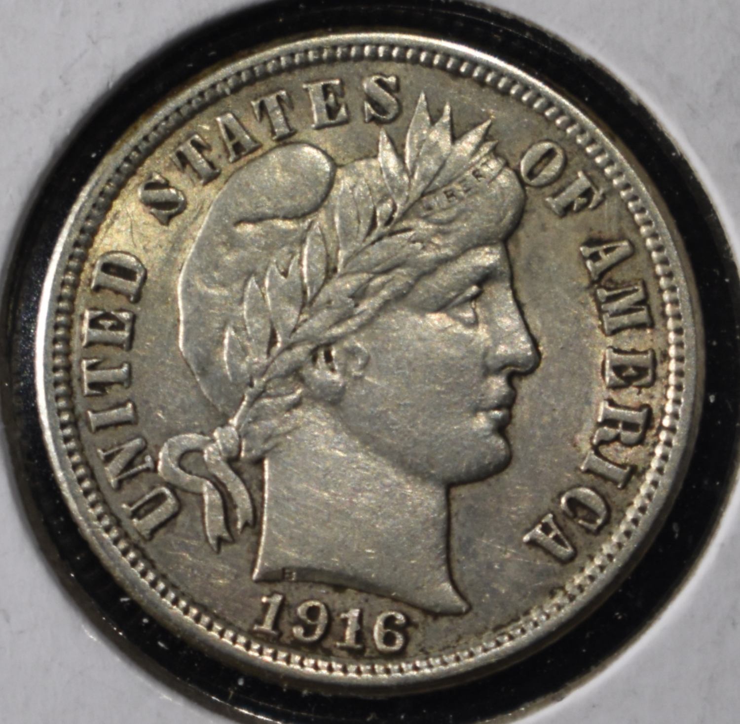 1916 BARBER DIME CH AU/UNC