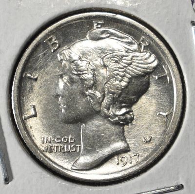 1917 MERCURY DIME FSB CH BU. LEADERS IN ON-LINE AUCTIONS ESTIMATE $160 - $210.
