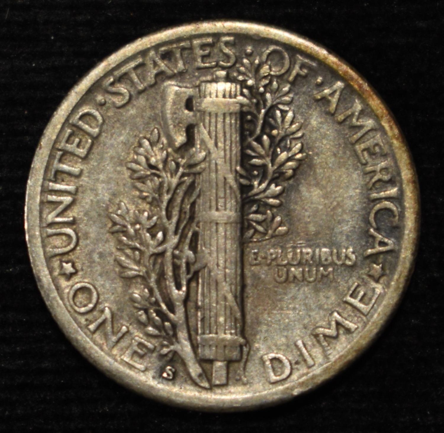 1919-S MERCURY DIME AU