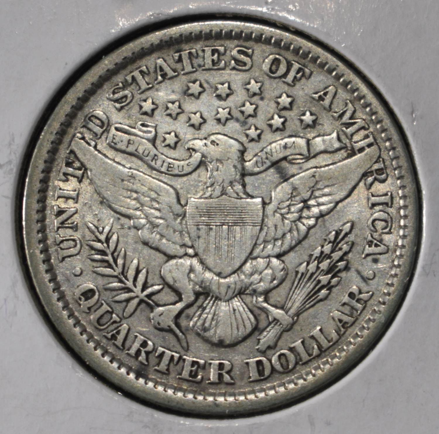 1892 BARBER QUARTER XF/AU