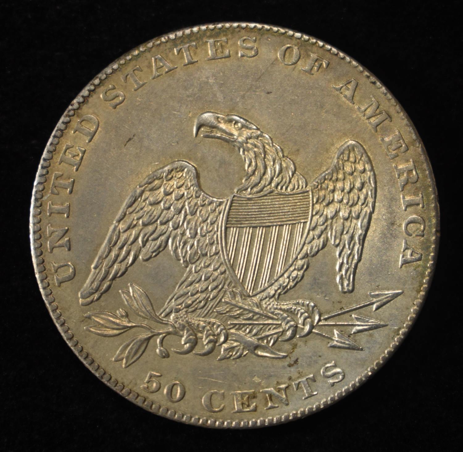 1837 REEDED EDGE BUST HALF DOLLAR BU