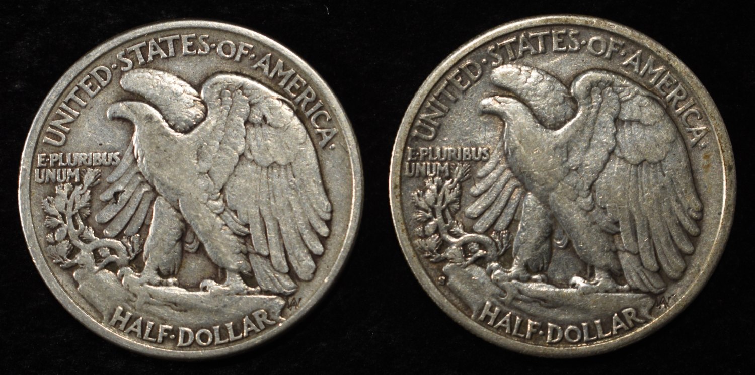 1943-P&S WALKING LIBERTY HALF DOLLARS