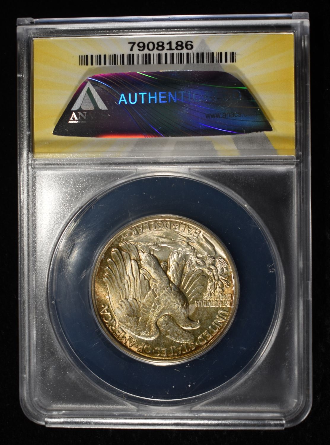 1945 WALKING LIBERTY HALF ANACS MS-64