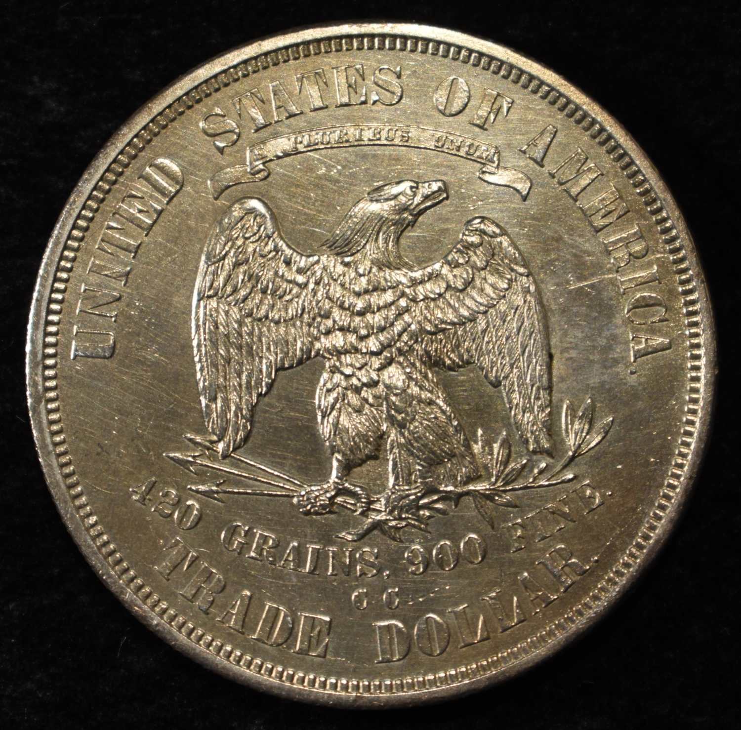 1875-CC TRADE DOLLAR AU/BU