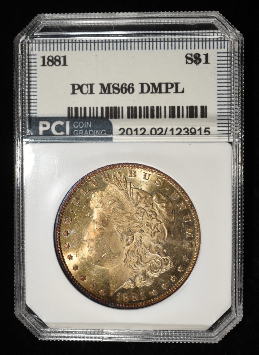1881 MORGAN DOLLAR PCI SUPERB GEM BU DMPL