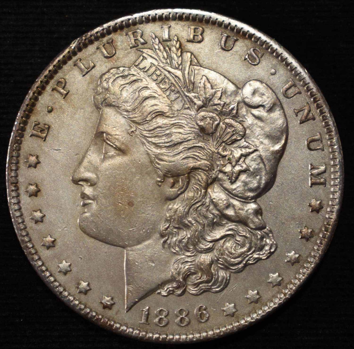 1886-O MORGAN DOLLAR SHARP UNC OLD CLEANING