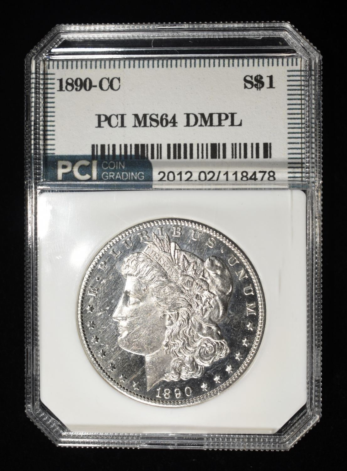 1890-CC MORGAN DOLLAR PCI CH/GEM BU DMPL