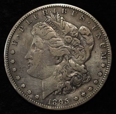 1895-S MORGAN DOLLAR VF. LEADERS IN ON-LINE AUCTIONS ESTIMATE $1000 - $1200.