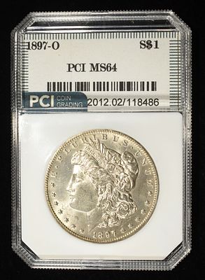 1897-O MORGAN DOLLAR CH/GEM BU. TOP RATED AUCTION HOUSE ESTIMATE $12500 - $13000.