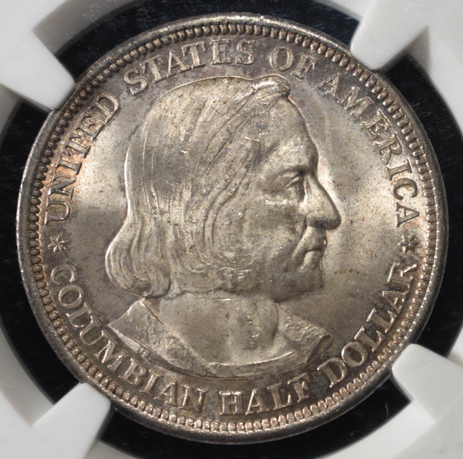 1893 COLUMBIAN COMMEM HALF NGC MS-65