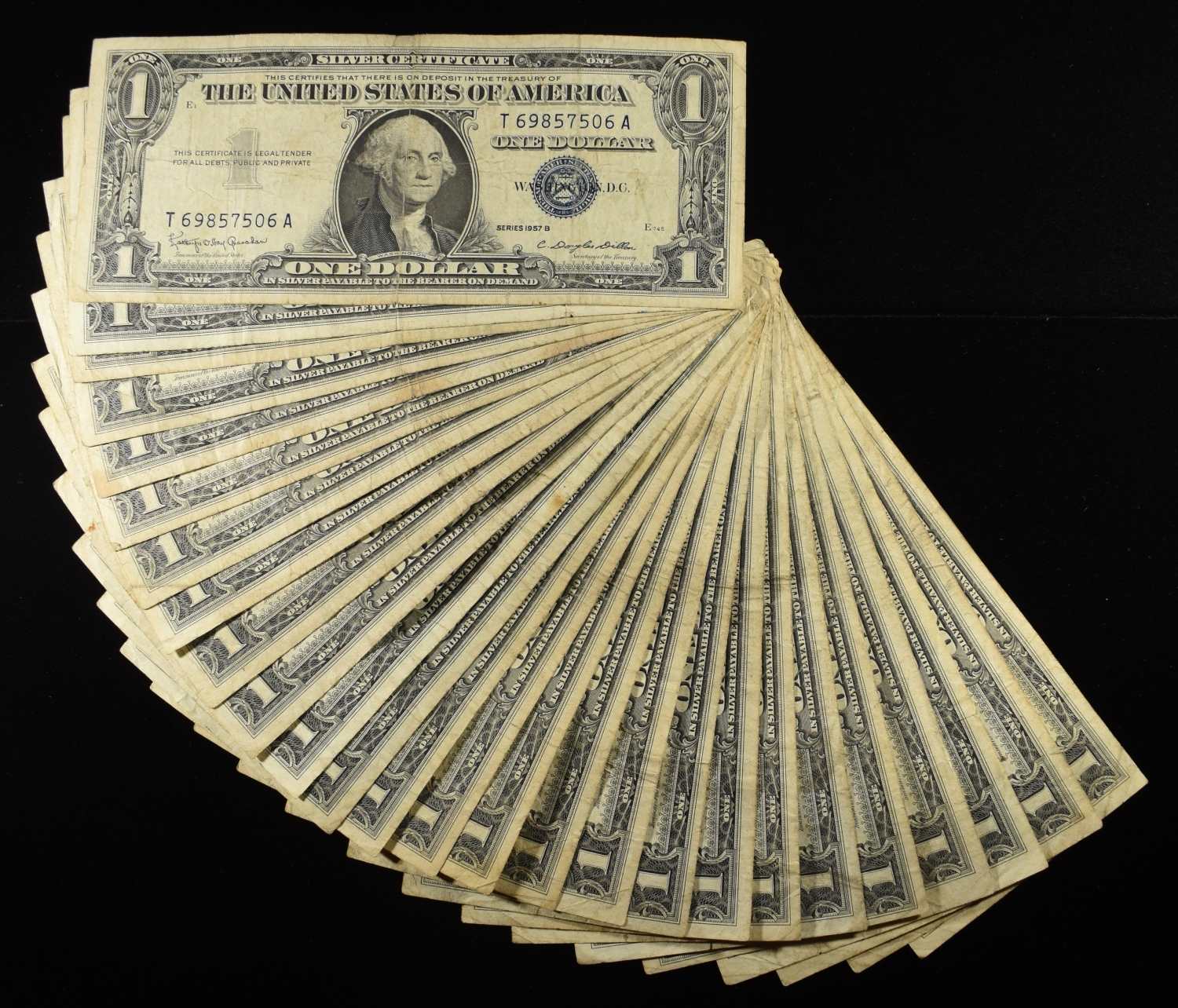 (26) SILVER CERTIFICATES F & VF