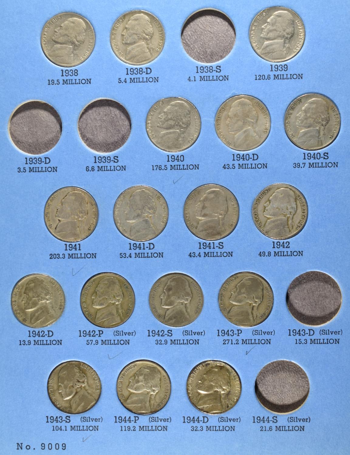 (2) JEFFERSON NICKEL COLLECTIONS