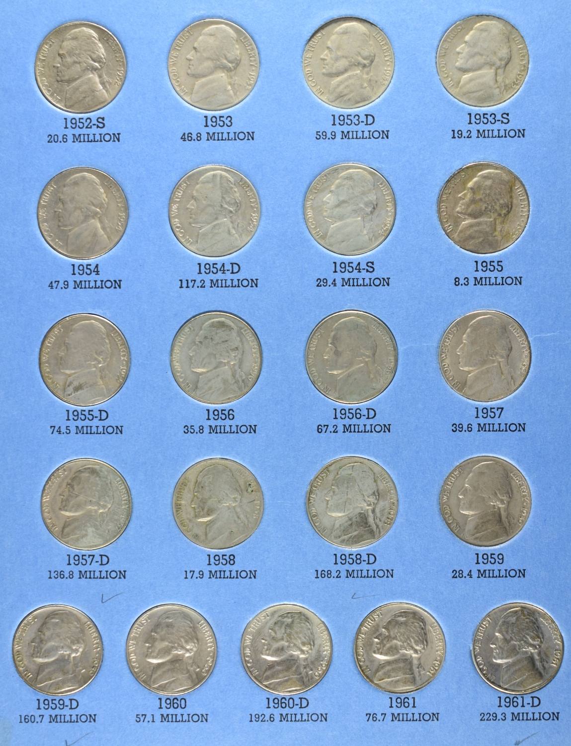 (2) JEFFERSON NICKEL COLLECTIONS