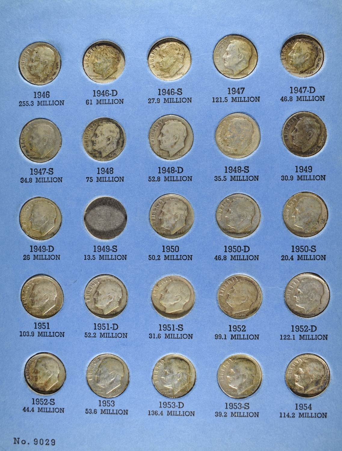 ROOSEVELT DIME COLLECTION WHITMAN