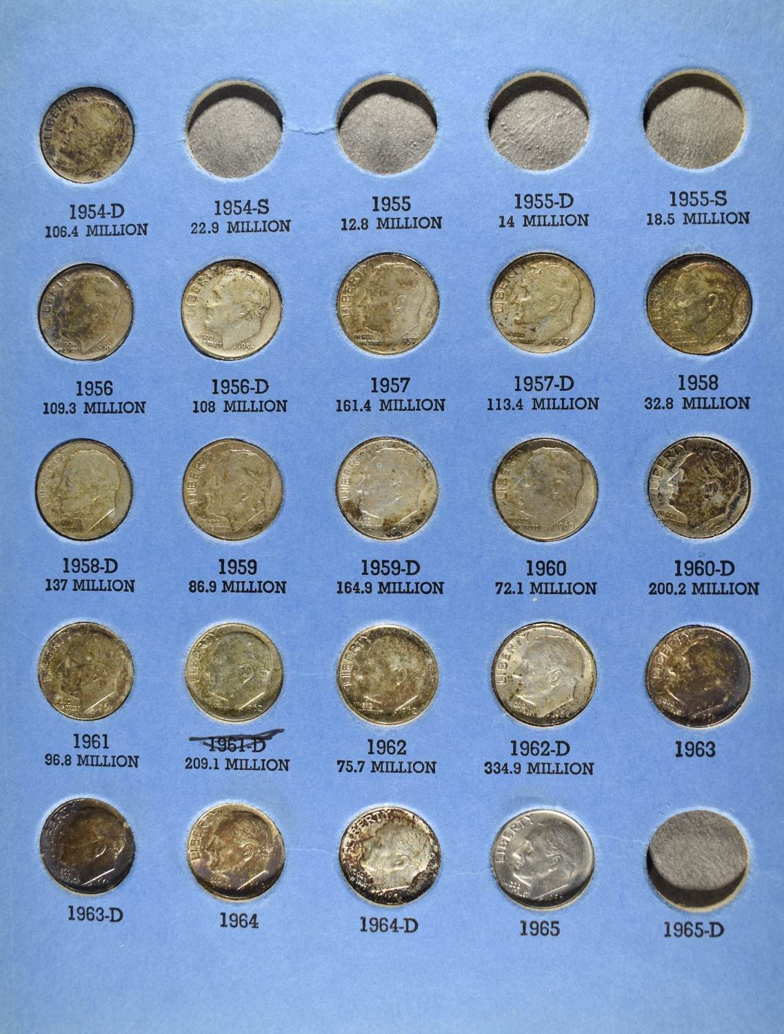 ROOSEVELT DIME COLLECTION WHITMAN