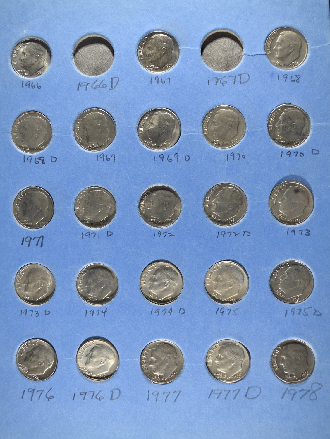 ROOSEVELT DIME COLLECTION WHITMAN