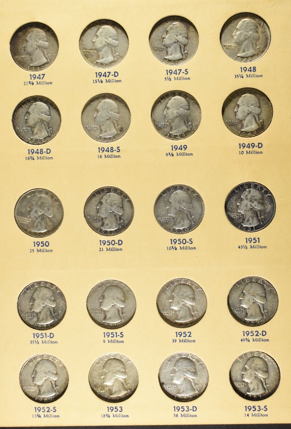 1932- WASHINGTON QUARTERS ALBUM
