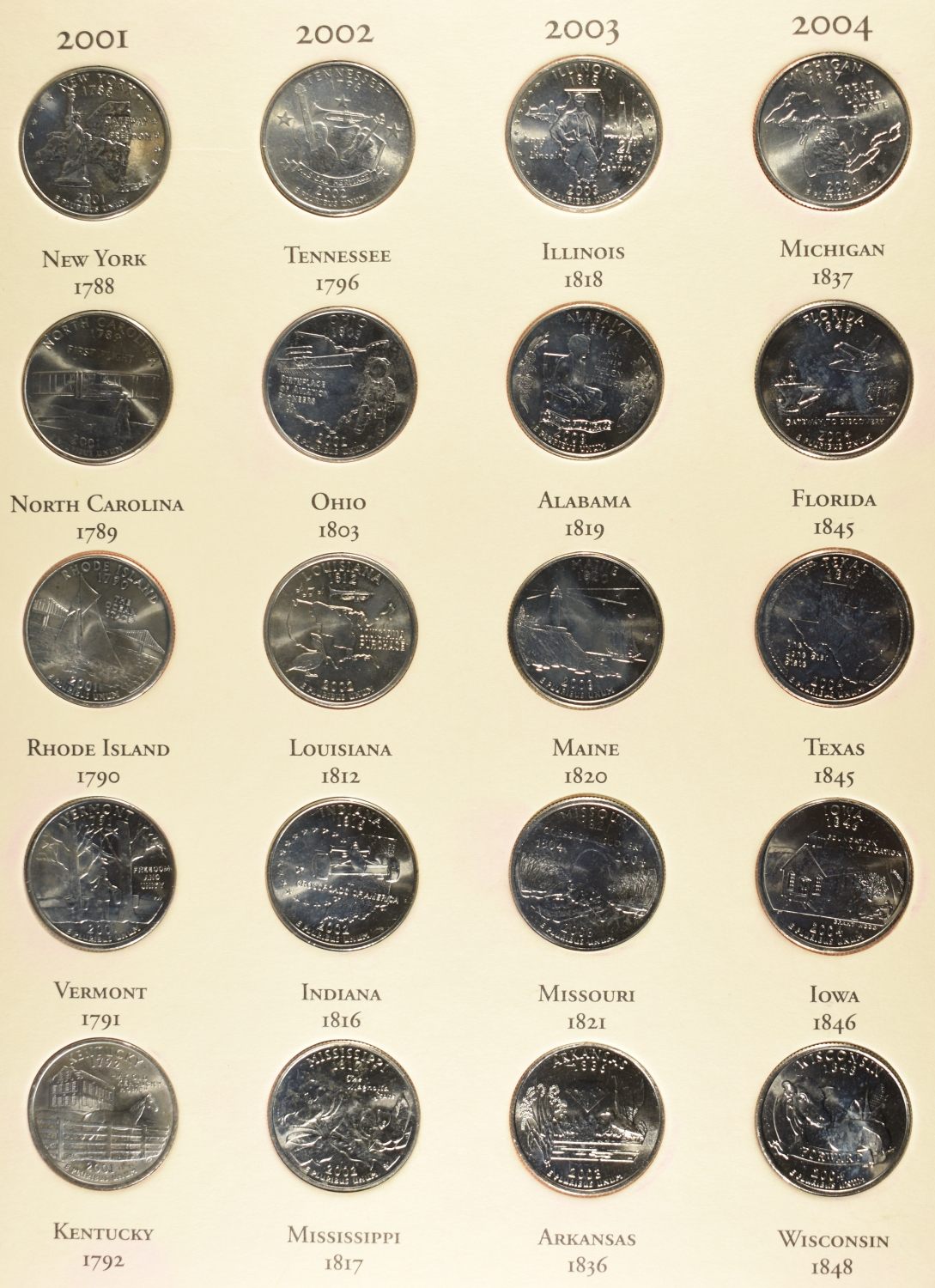 FIFTY STATE COMMEM QUARTERS COLLECTION
