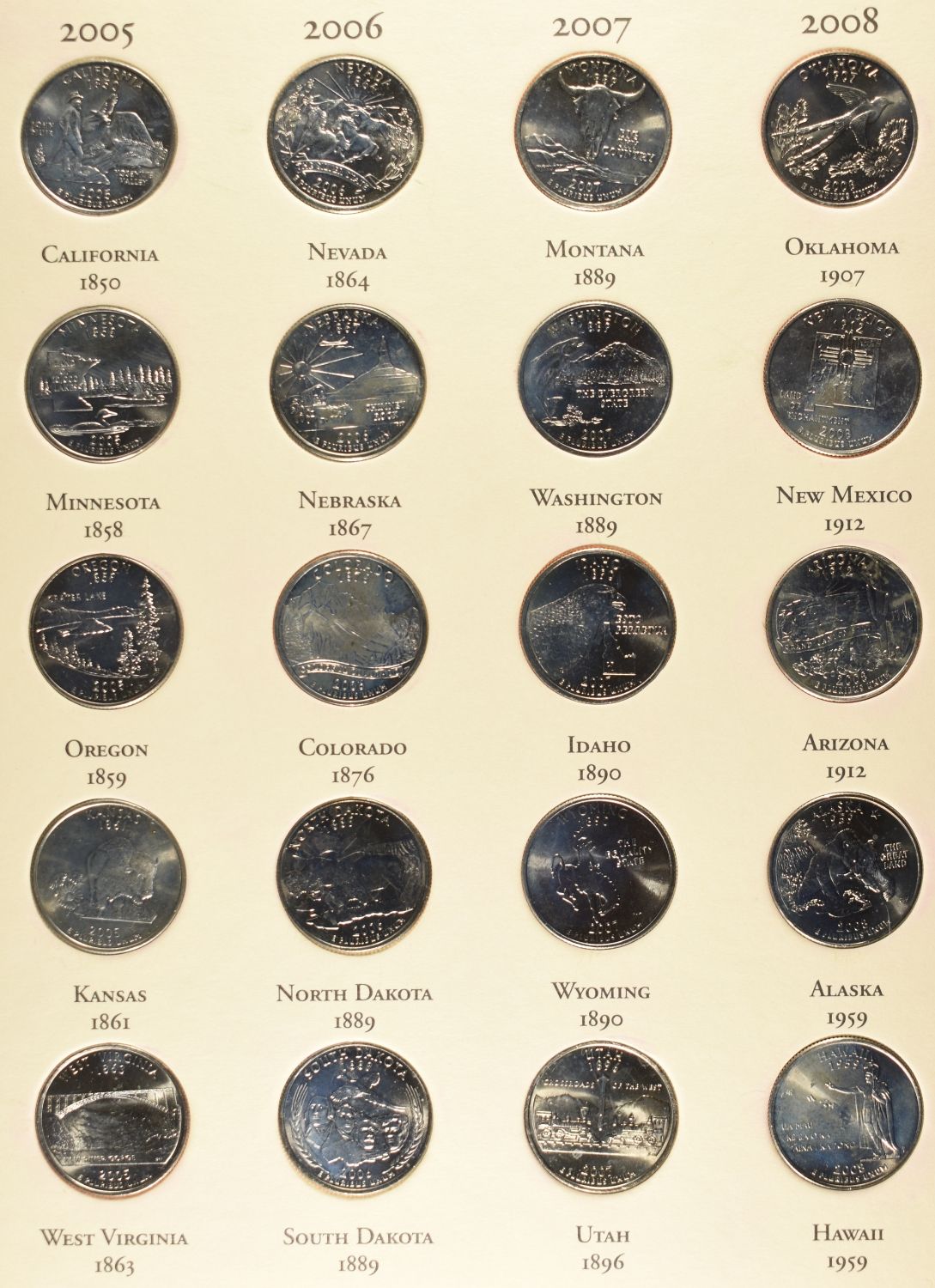 FIFTY STATE COMMEM QUARTERS COLLECTION