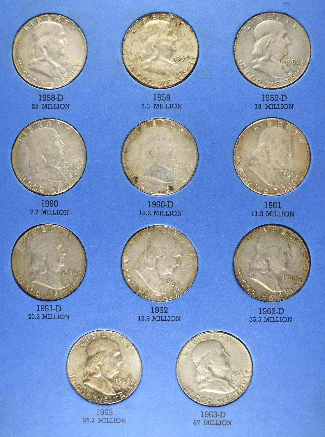 FRANKLIN HALF DOLLAR FULL COLLECTION WHITMAN