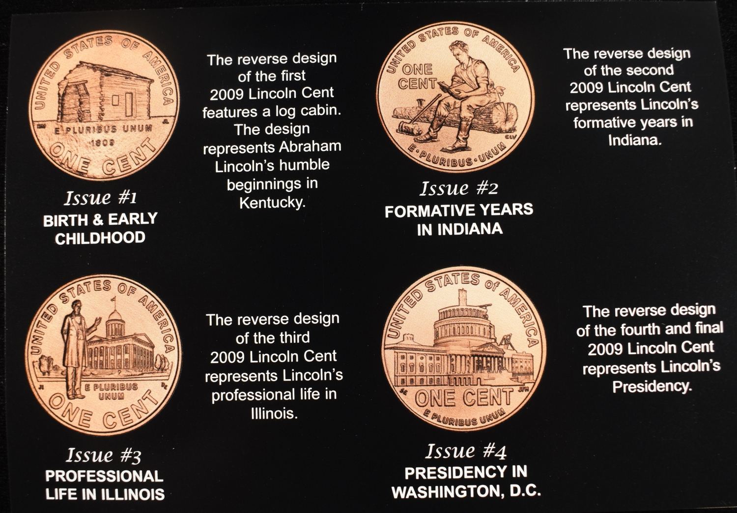 (12) 2009 THE LINCOLN CENT ISSUES #2 & #3