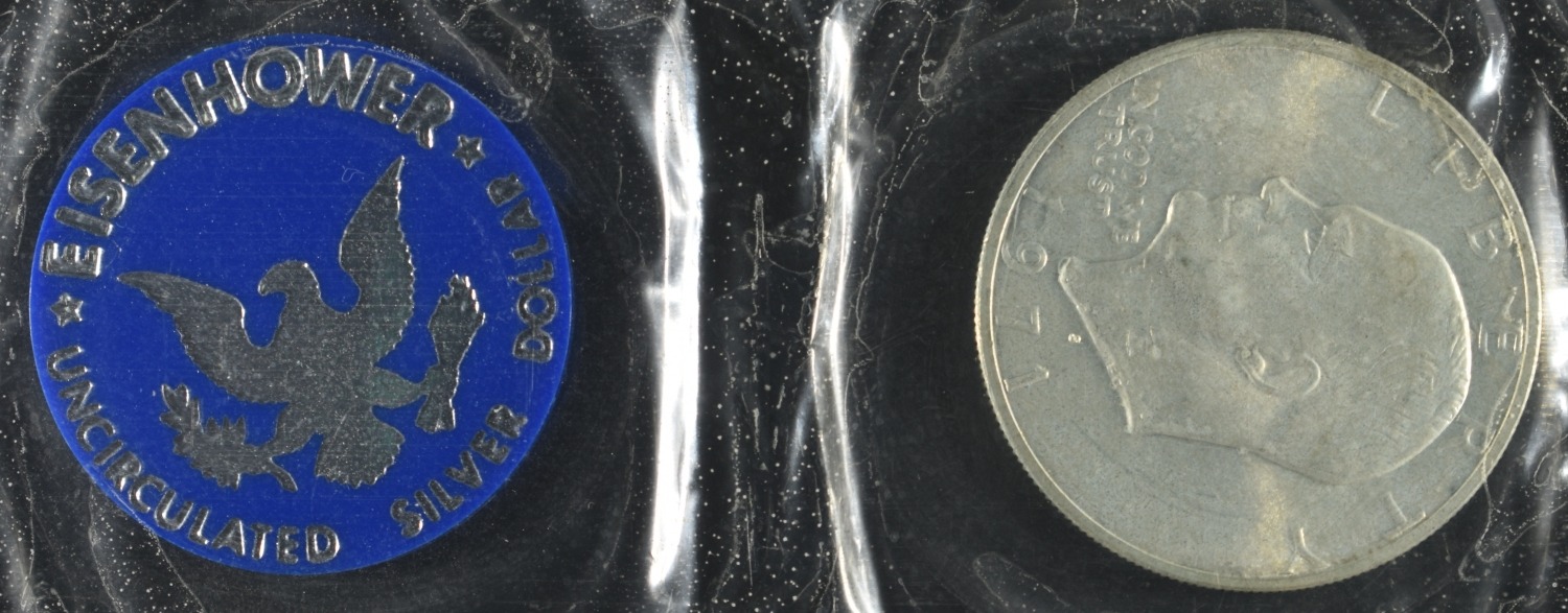 (2) 1971 EISENHOWER UNC SILVER DOLLARS