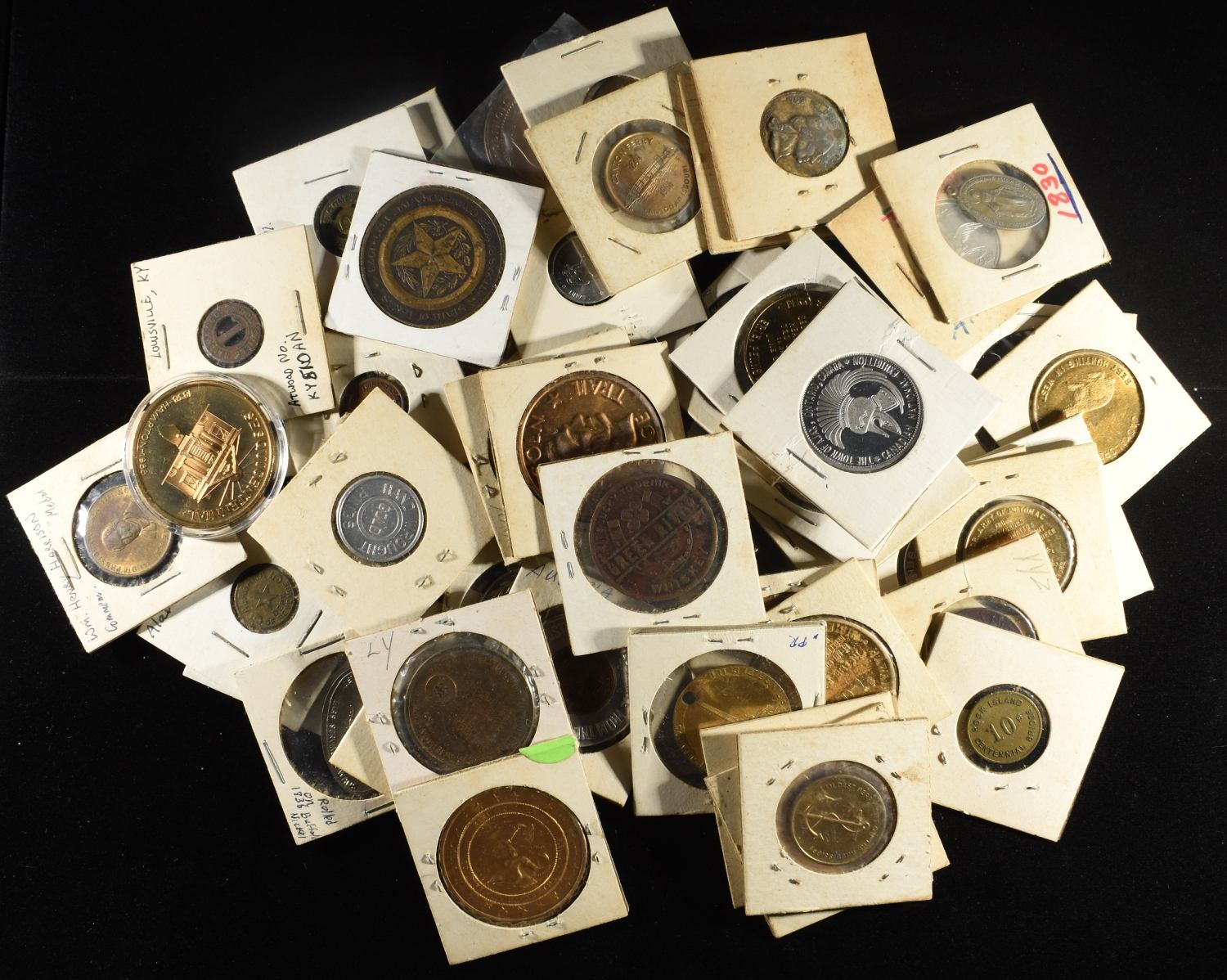 (50) MISC. TOKENS AND MEDALS