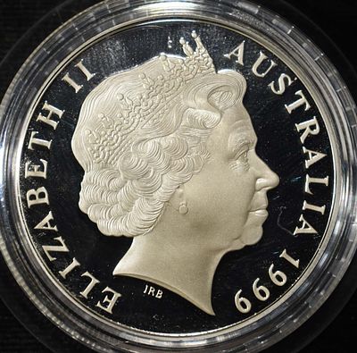 1999 $1 MAJESTIC IMAGES .999 SILVER PROOF COIN. TOP RATED AUCTION HOUSE ESTIMATE $80 - $120.