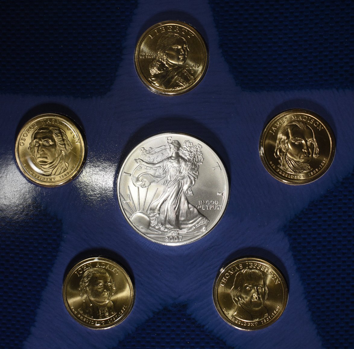 2007 UNCIRCULATED DOLLAR COIN SET