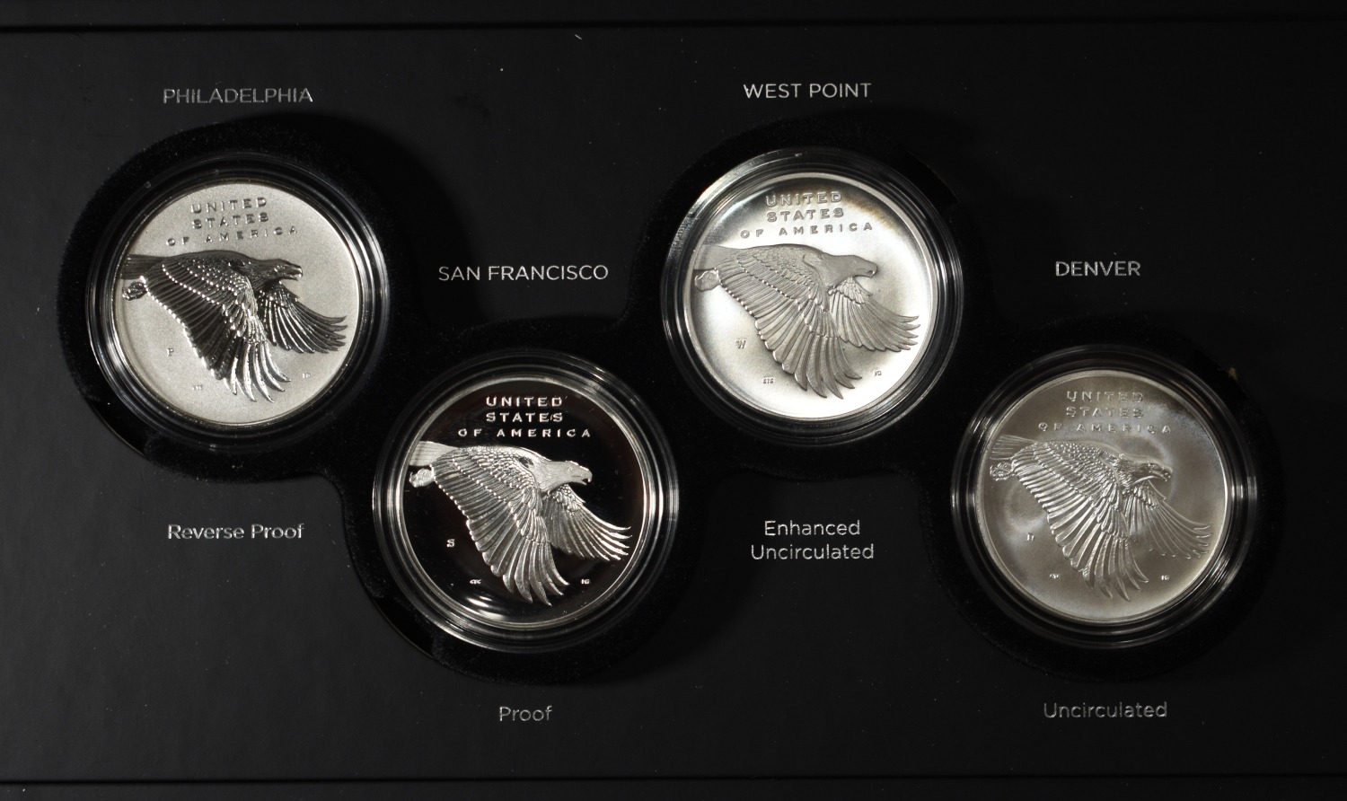 AMERICAN LIBERTY 225TH ANNIV SILVER FOUR MEDAL SET