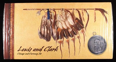 LEWIS AND CLARK COINAGE & CURRENCY SET. WEEKLY COIN & CURRENCY AUCTIONS ESTIMATE $130 - $180.