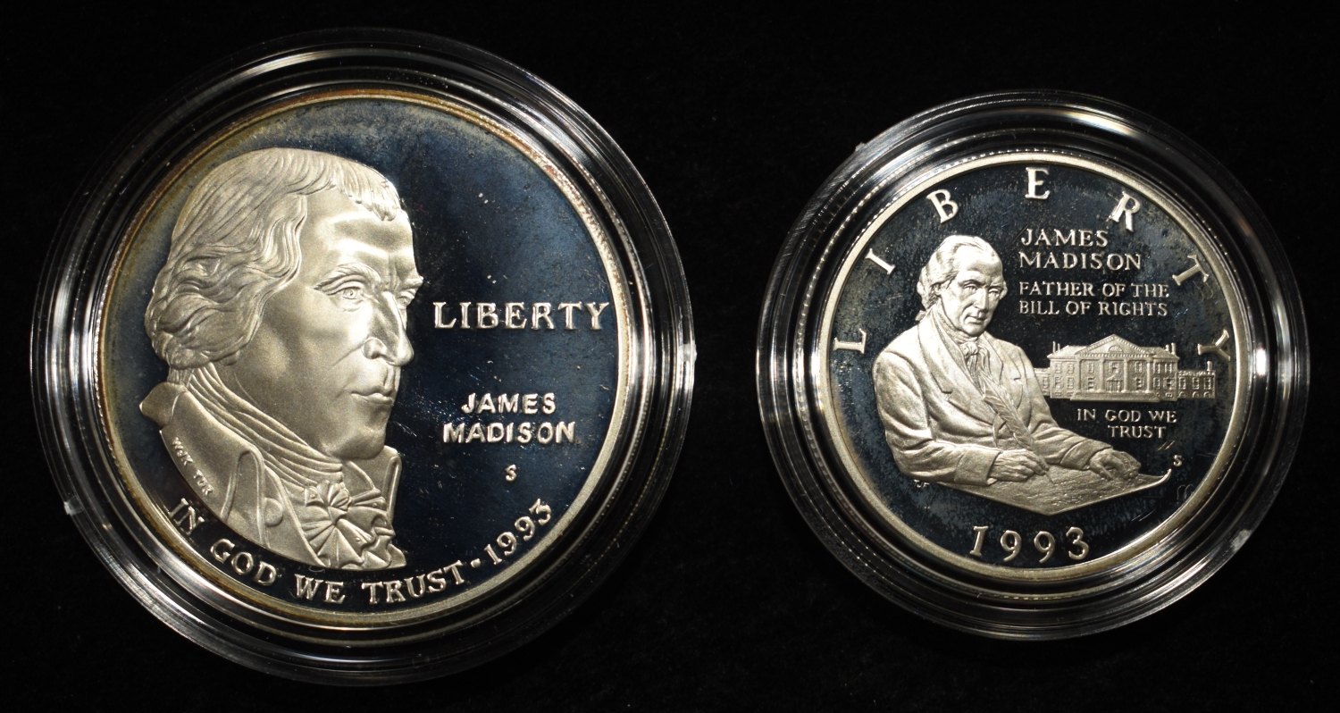 1993 $1 & 50C COMMEM BILL OF RIGHTS