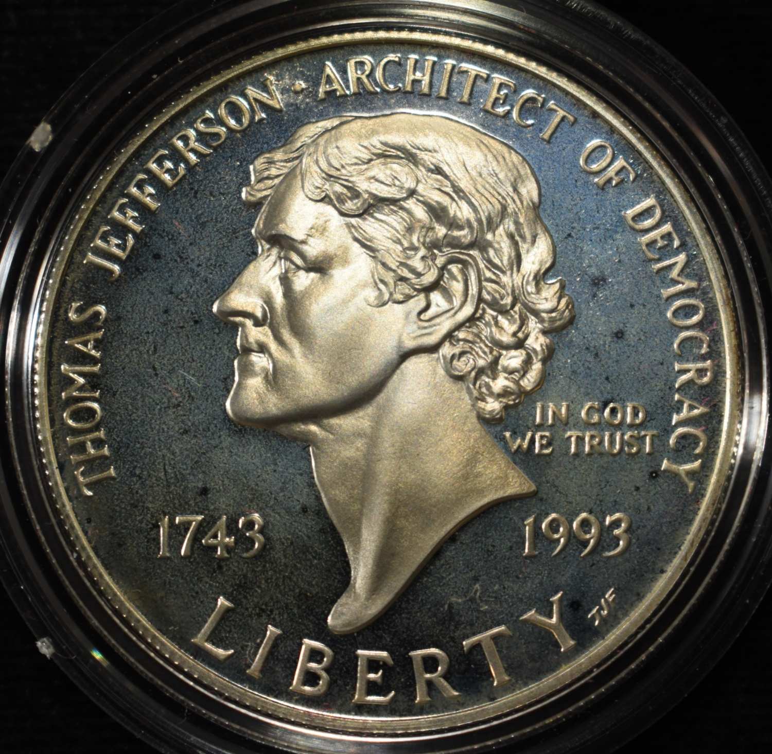 1993 $1 COMMEM THOMAS JEFFERSON PROOF