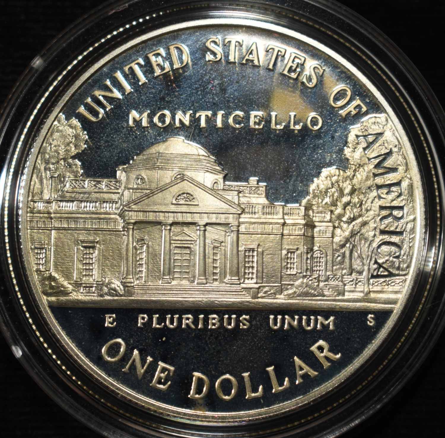 1993 $1 COMMEM THOMAS JEFFERSON PROOF