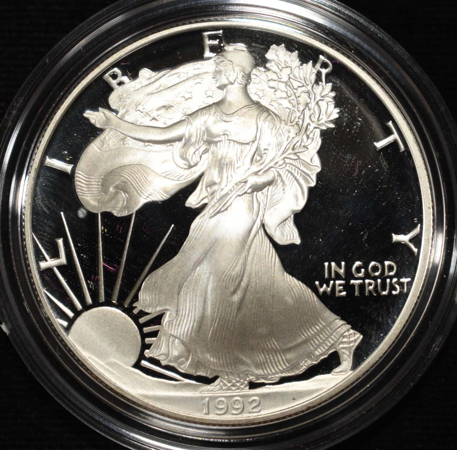 1992-S AMERICAN SILVER EAGLE PROOF