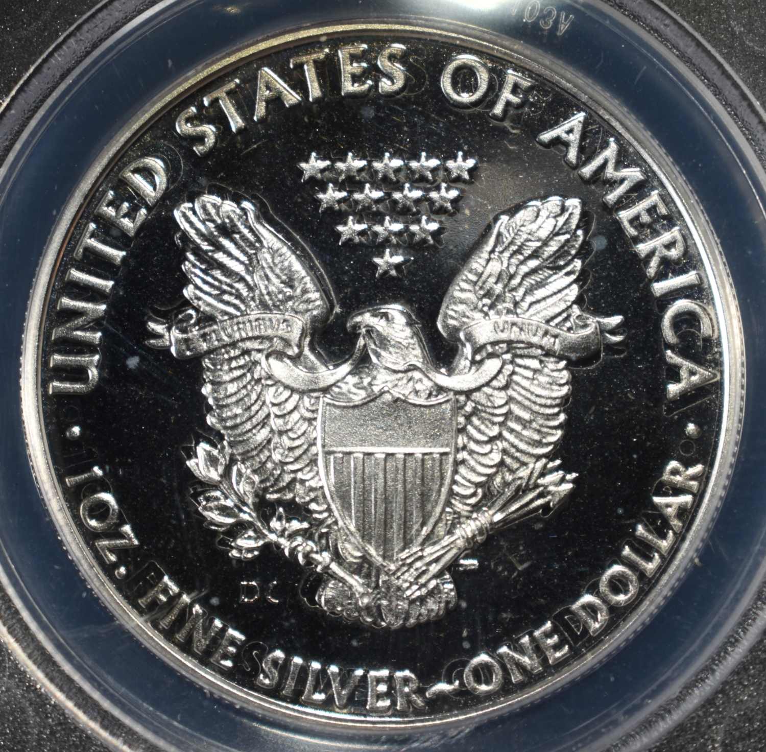 2009 AMERICAN SILVER EAGLE OVERSTRIKE PRIVATELY MI