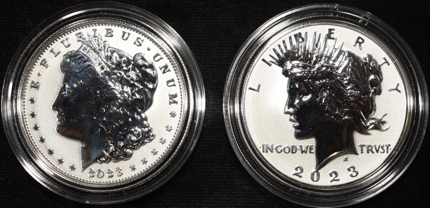 2023-S MORGAN AND PEACE DOLLARS RP TWO-COIN SET