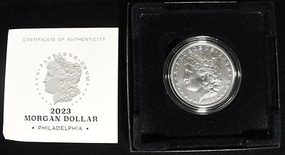 2023 MORGAN DOLLAR. BID WITH SILVER CITY AUCTIONS ESTIMATE $110 - $160.